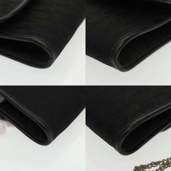 DIOR Trotter Canvas Chain Shoulder Bag Black - Picture 10 of 13
